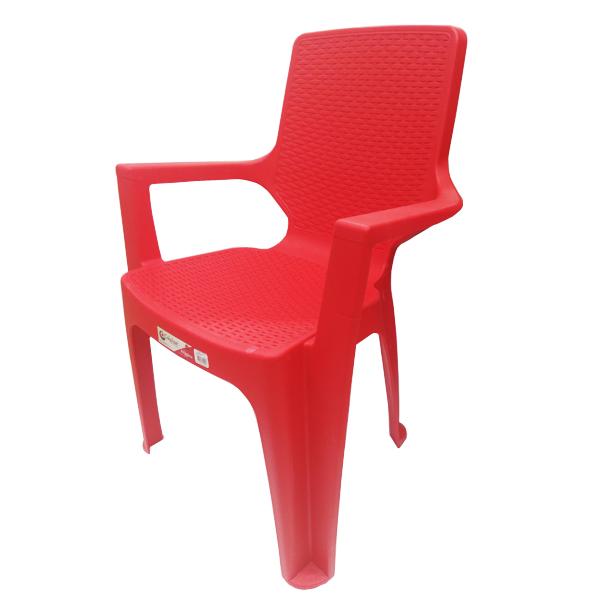 SILLA REGGINA RATTAN ROJO 1004 COLPLAST - Referencia 10103701 en PLASDECOR Montería