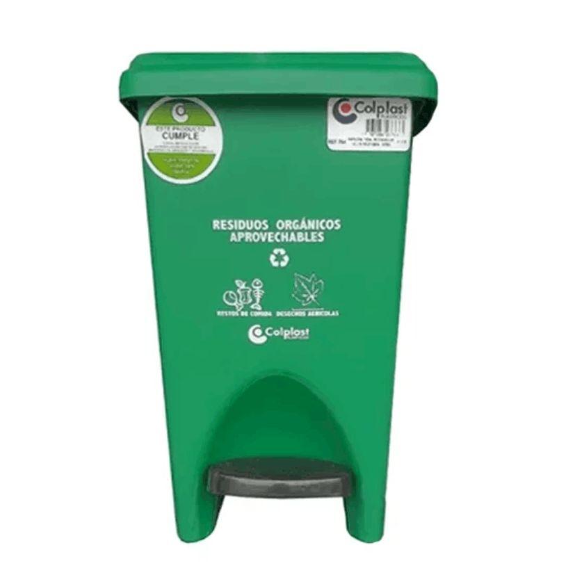 PAPELERA 12 LT RECTANG PED VERDE 764 PEL - Referencia 10103711 en PLASDECOR Montería
