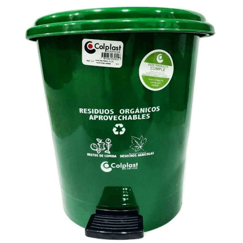 PAPELERA 12 LT PED RED VERD PLTZ C/E 251 - Referencia 10103716 en PLASDECOR Montería
