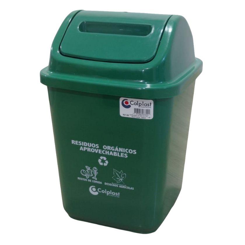 PAPELERA 10LTS V/VEN VERDE PELETIZ 329 C - Referencia 10103725 en PLASDECOR Montería