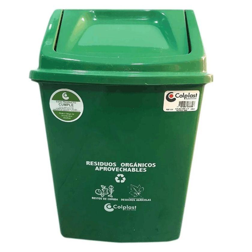 PAPELERA 14LTS VAIVEN VERDE PELETZ 330 C - Referencia 10103729 en PLASDECOR Montería