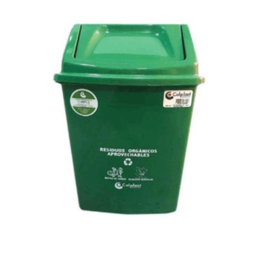 PAPELERA 22LTS VAIVEN VERDE PELETZ 331 C - Referencia 10103733 en PLASDECOR Montería