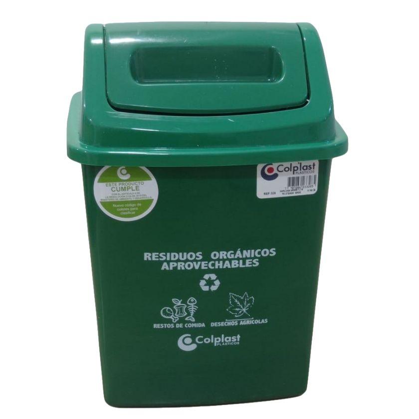 PAPELERA 7 LTS VAIVEN VERDE PELET 328 CO - Referencia 10103741 en PLASDECOR Montería