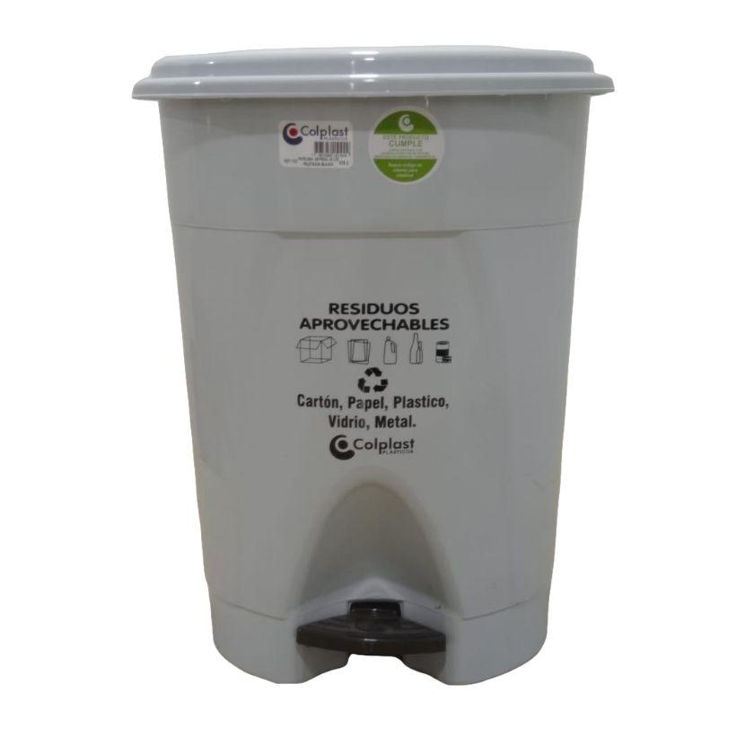 PAPELERA 25LT PEDAL BLANCA C/E PLTZ 1102 - Referencia 10103784 en PLASDECOR Montería