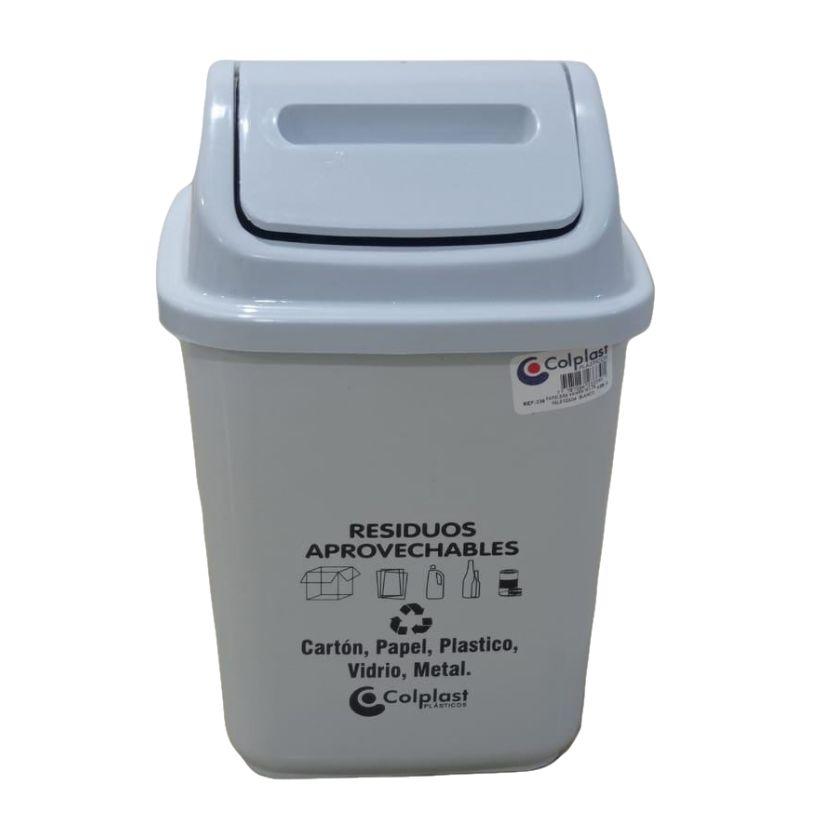 PAPELERA 5LT VAIVEN BLANCA PLTZA 1109 CO - Referencia 10103790 en PLASDECOR Montería