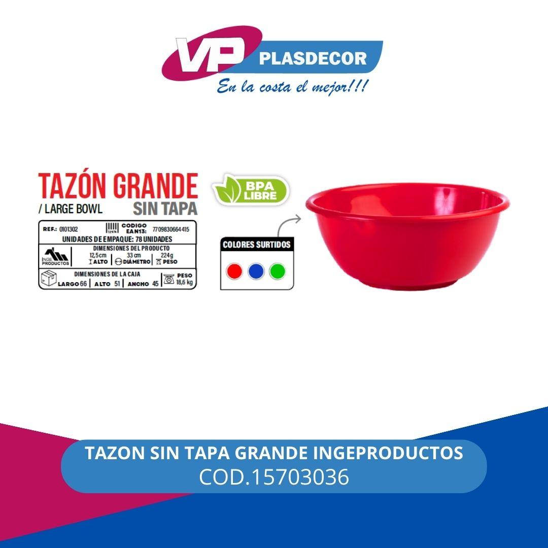 TAZON SIN TAPA GRANDE INGEPRODUCTOS - Referencia 15703036 en PLASDECOR Montería