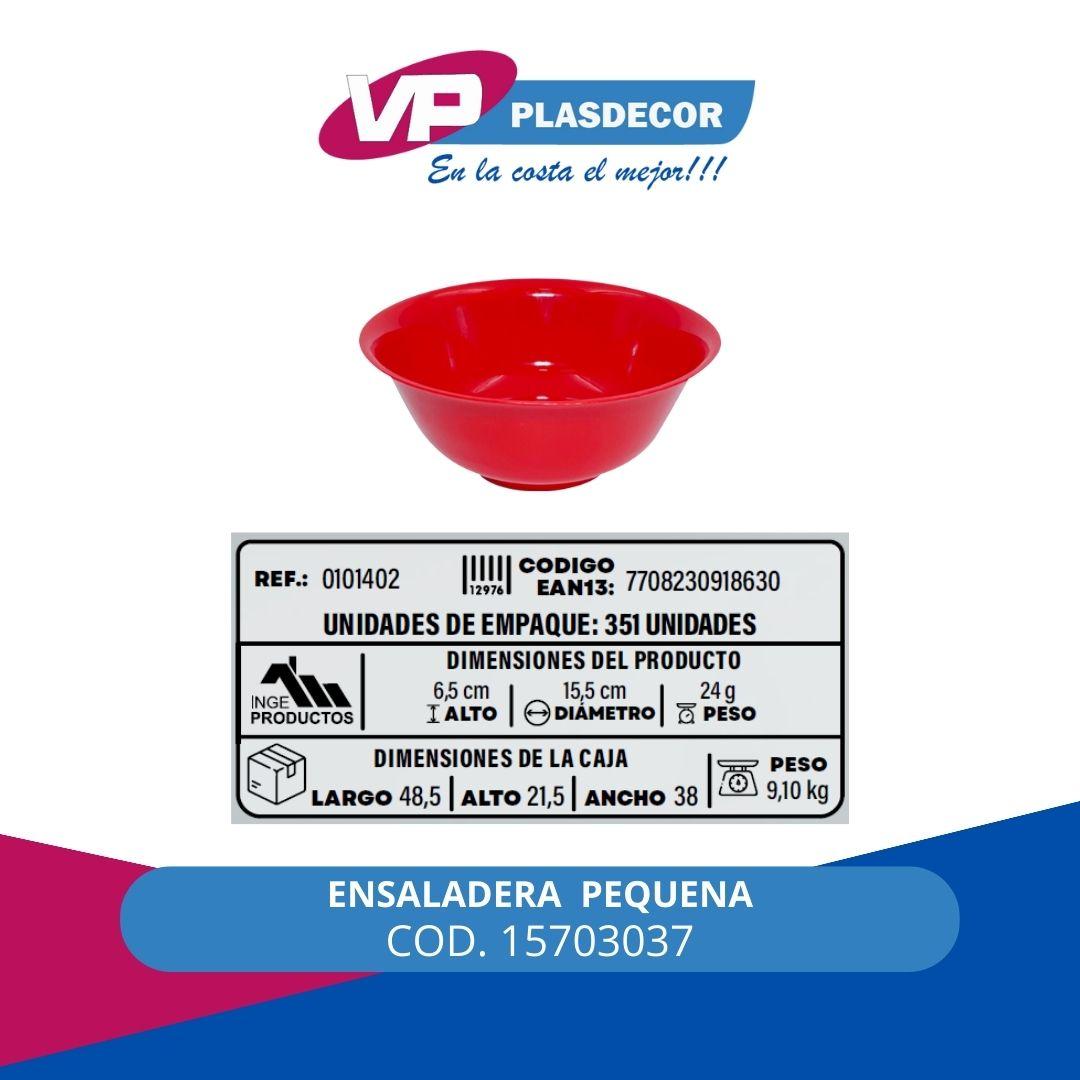 ENSALADERA  PEQUENA  INGEPRODUCTOS - Referencia 15703037 en PLASDECOR Montería