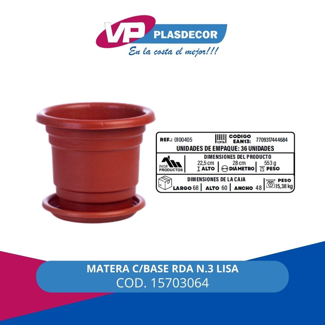 MATERA C/BASE RDA N.3 LISA INGEPRODUCTO - Referencia 15703064 en PLASDECOR Montería