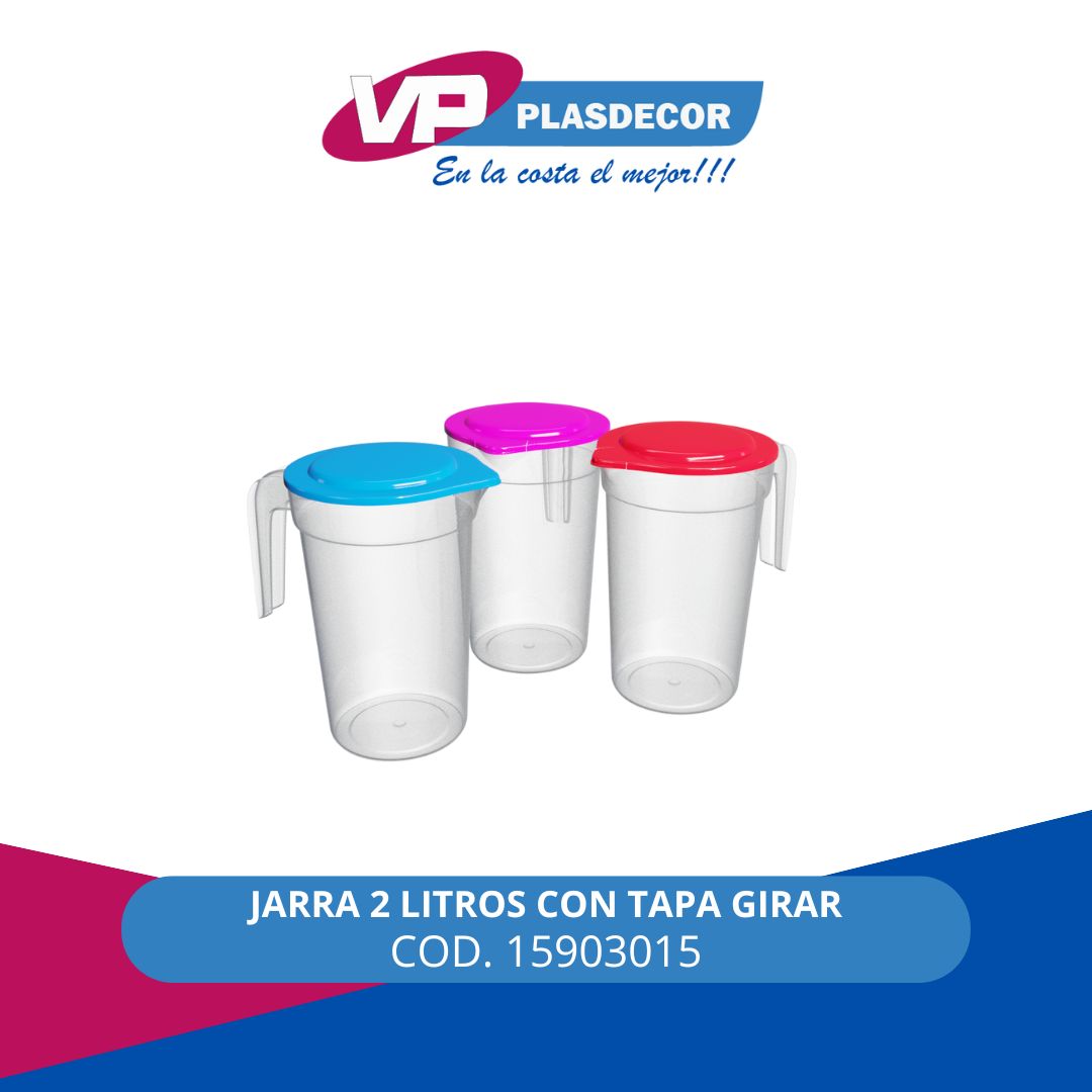 JARRA 2 LITROS CON TAPA GIRAR