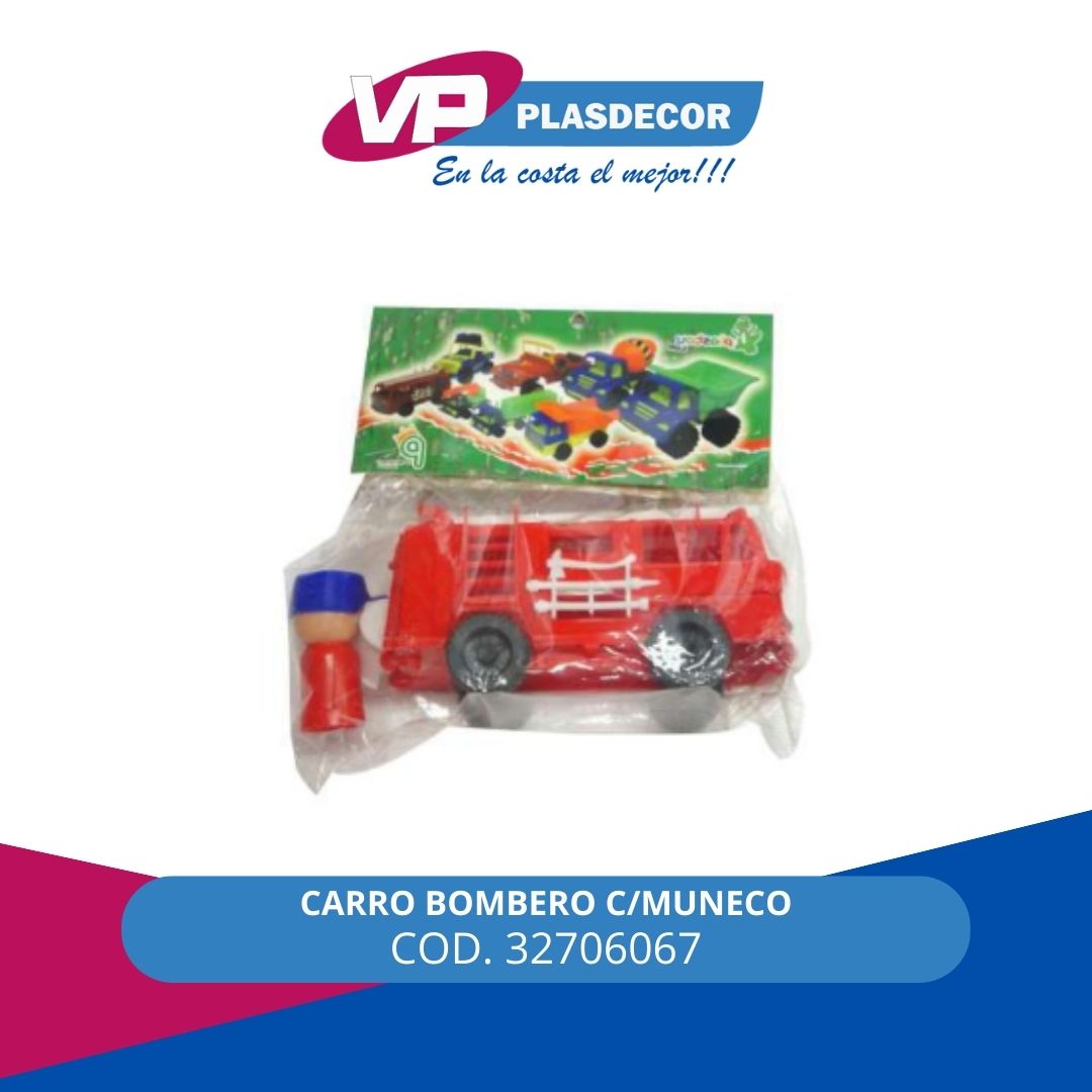 CARRO BOMBERO C/MUNECO 100653 PROYECCION - Referencia 32706067 en PLASDECOR Montería