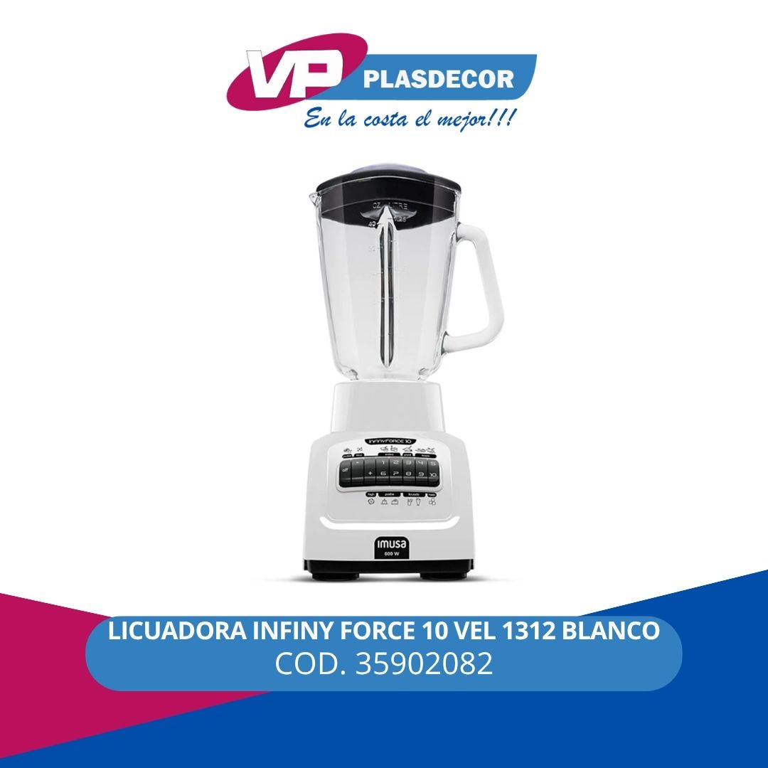 LICUADORA INFINY FORCE 10 VEL 1312 BLANC - Referencia 35902082 en PLASDECOR Montería