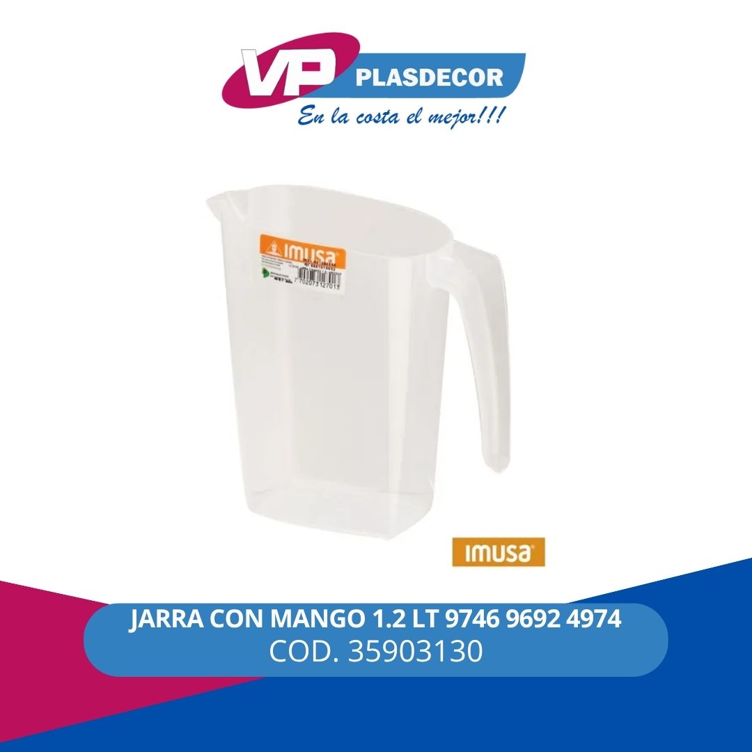 JARRA CON MANGO 1.2 LT 9746 9692 4974  I - Referencia 35903130 en PLASDECOR Montería