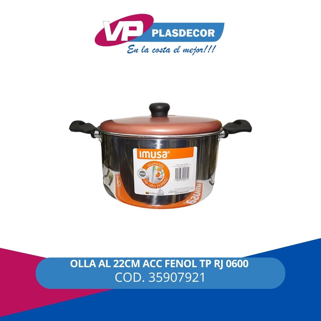 OLLA AL 22CM ACC FENOL TP RJ 0600 IMUSA - Referencia 35907921 en PLASDECOR Montería