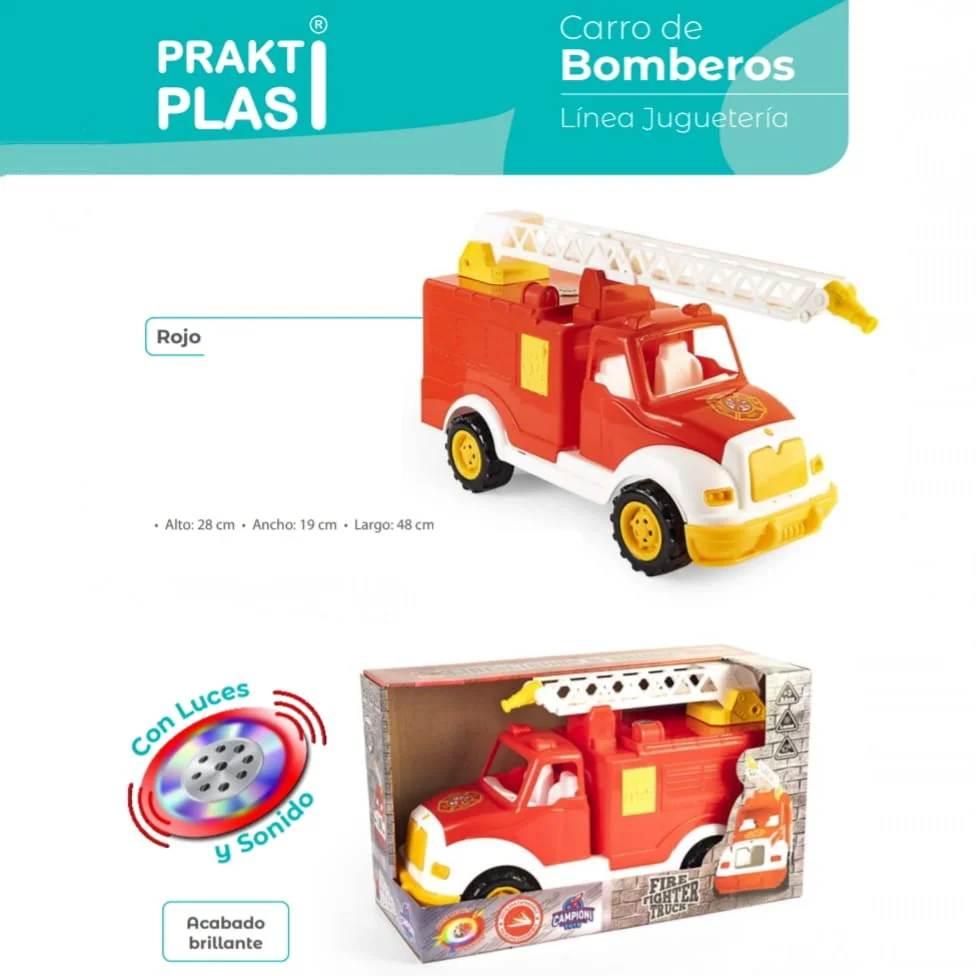 CARRO BOMBERO ROJO PRJ-016
