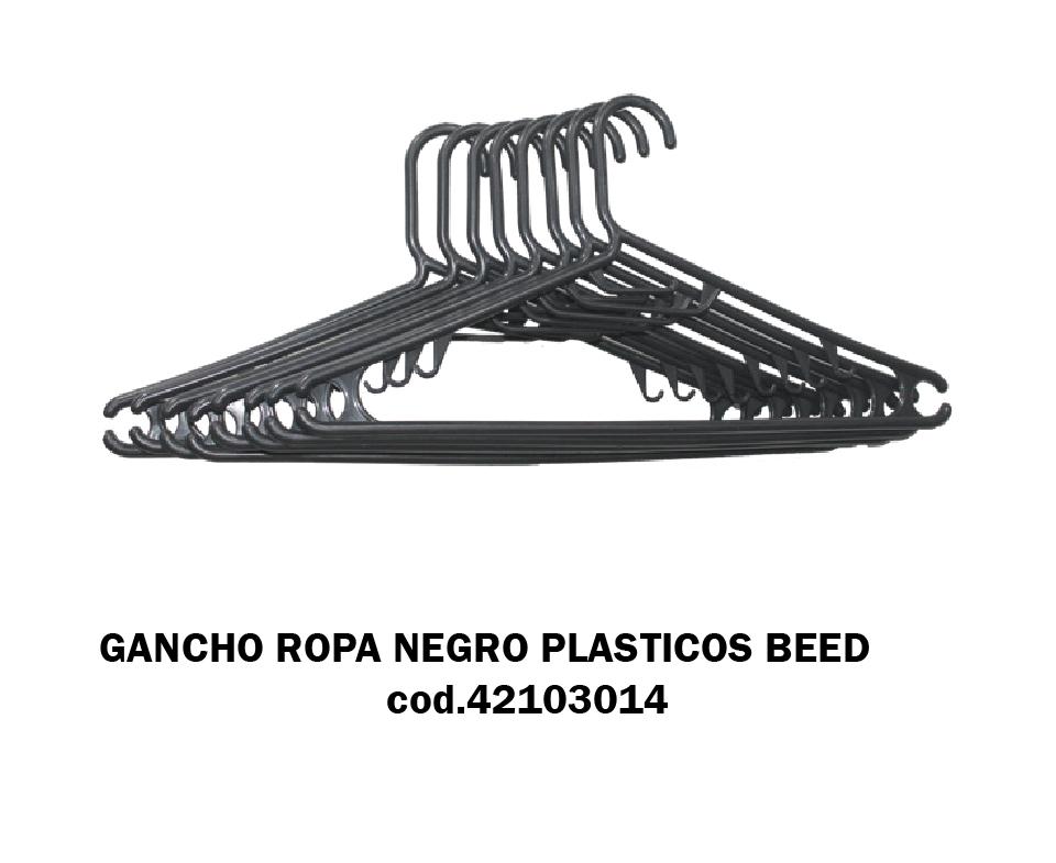 GANCHO ROPA NEGRO PLASTICOS BEED - Referencia 42103014 en PLASDECOR Montería