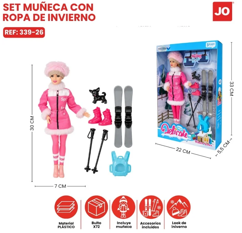 SET MUNECA C/ROPA INVIERNO/ESQUIS 339-26 - Referencia 533061407 en PLASDECOR Montería