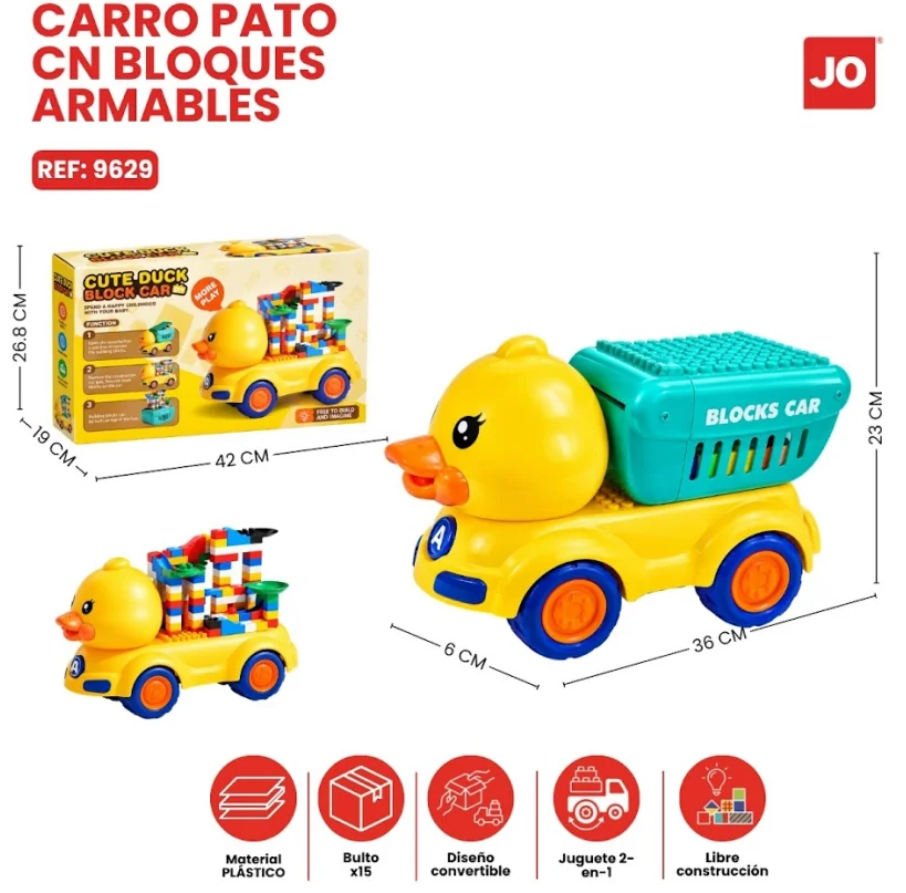 CAMION PATO C/BLOQUES ARMABLES 9629 J.O - Referencia 533061425 en PLASDECOR Montería