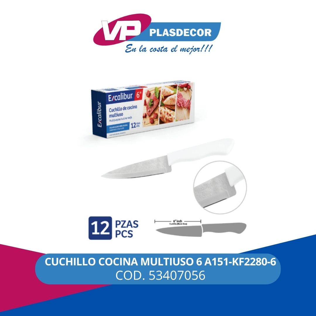 CUCHILLO COCINA MULTIUSO 6 A151-KF2280-6 - Referencia 53407056 en PLASDECOR Montería