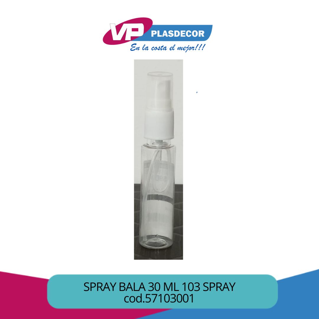 SPRAY BALA 30 ML 103 SPRAY MEDELLIN - Referencia 57103001 en PLASDECOR Montería