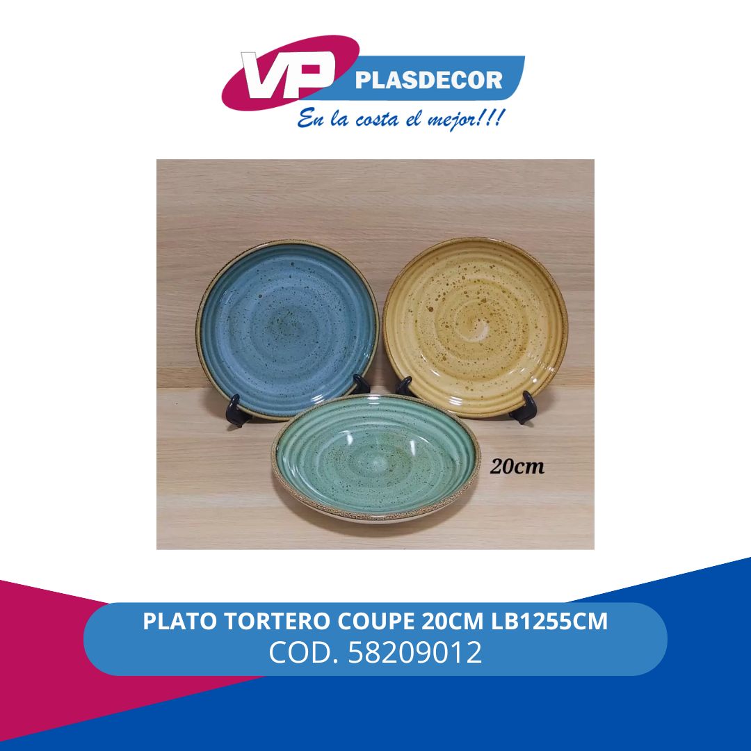 PLATO TORTERO COUPE 20CM LB1255CM - Referencia 58209012 en PLASDECOR Montería