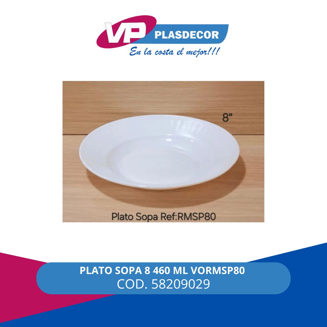 PLATO SOPA 8 460 ML VORMSP80 DECORGLASS