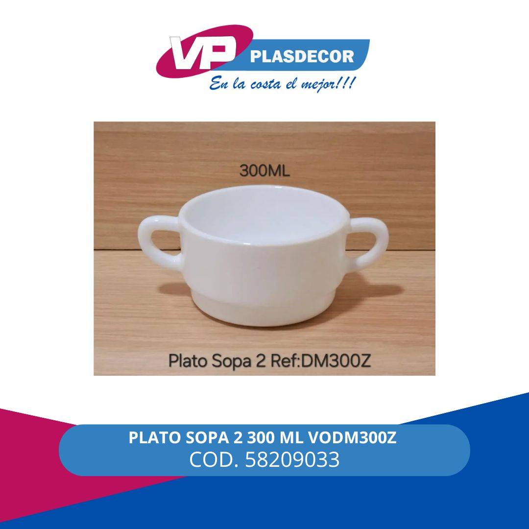 PLATO SOPA 2 300 ML VODM300Z DECORGLASS
