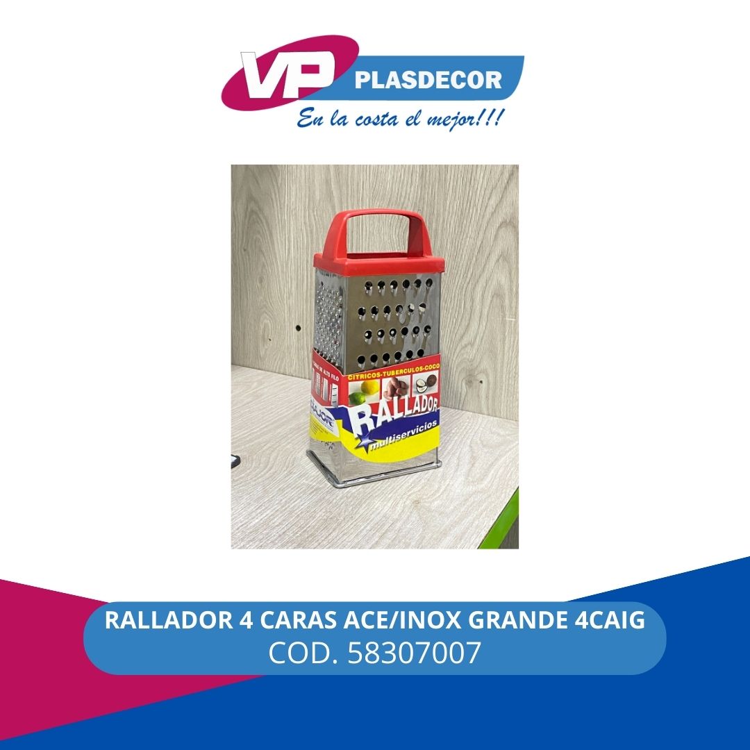 RALLADOR 4 CARAS ACE/INOX GRANDE 4CAIG - Referencia 58307007 en PLASDECOR Montería