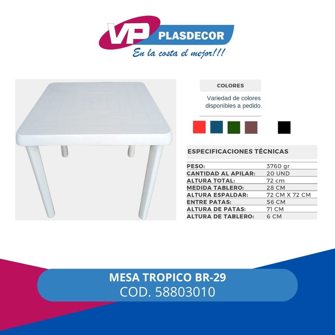 MESA TROPICO SURTIDA BR-29 BRYSNA