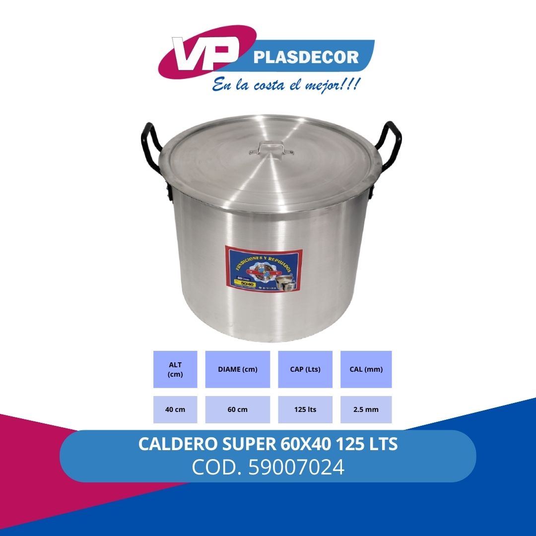 CALDERO SUPER 60X40 125 LT REPUJADOS