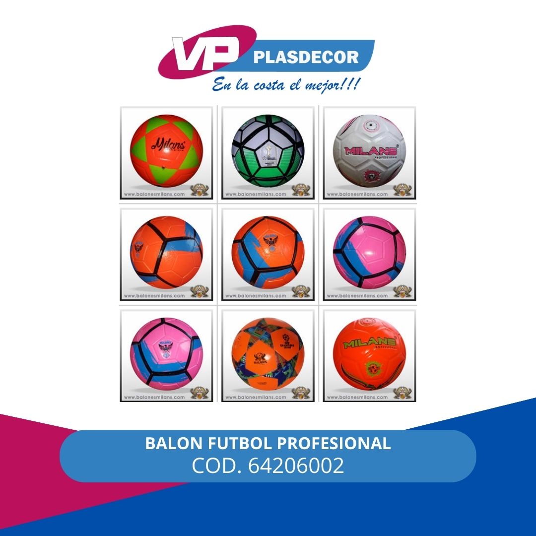 BALON FUTBOL PROFESIONAL MILANS - Referencia 64206002 en PLASDECOR Montería