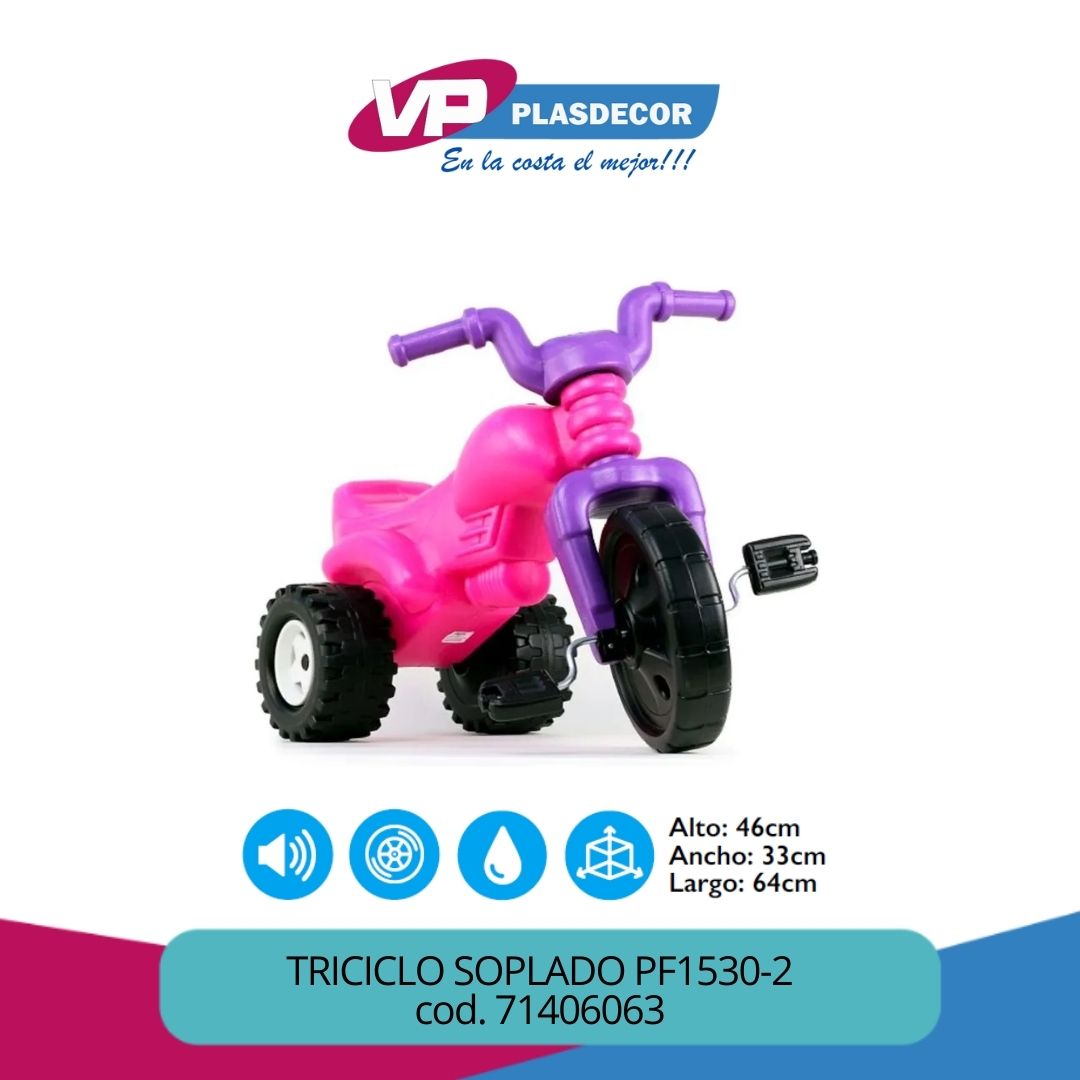 TRICICLO SOPLADO PF1530-2 FENIX - Referencia 71406063 en PLASDECOR Montería